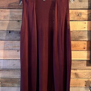 Calvin Klein Rich Burgundy duster vest